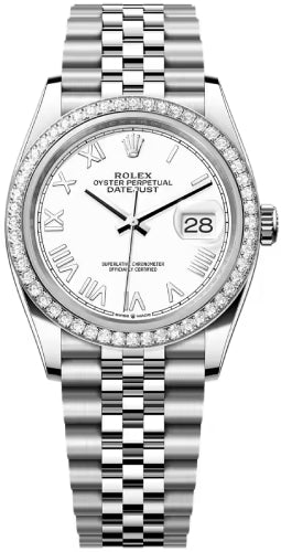Rolex Datejust 126284RBR 36 Oystersteel White Gold White Dial Jubilee Bracelet — 2026