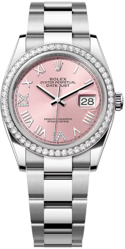 Rolex Datejust 126284RBR 36 Oystersteel White Gold Pink Diamond Set Dial Oyster Bracelet — 2026 Main image