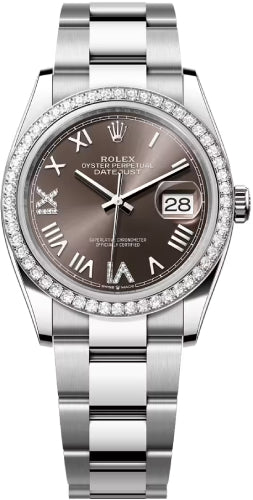 Rolex Datejust 126284RBR 36 Oystersteel White Gold Dark Grey Diamond Set Dial Oyster Bracelet — 2026