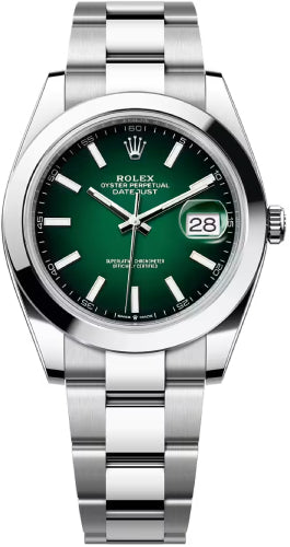 Rolex Datejust 126300 41 Oystersteel Green Ombré Dial Smooth Bezel Oyster Bracelet — 2026 Main image