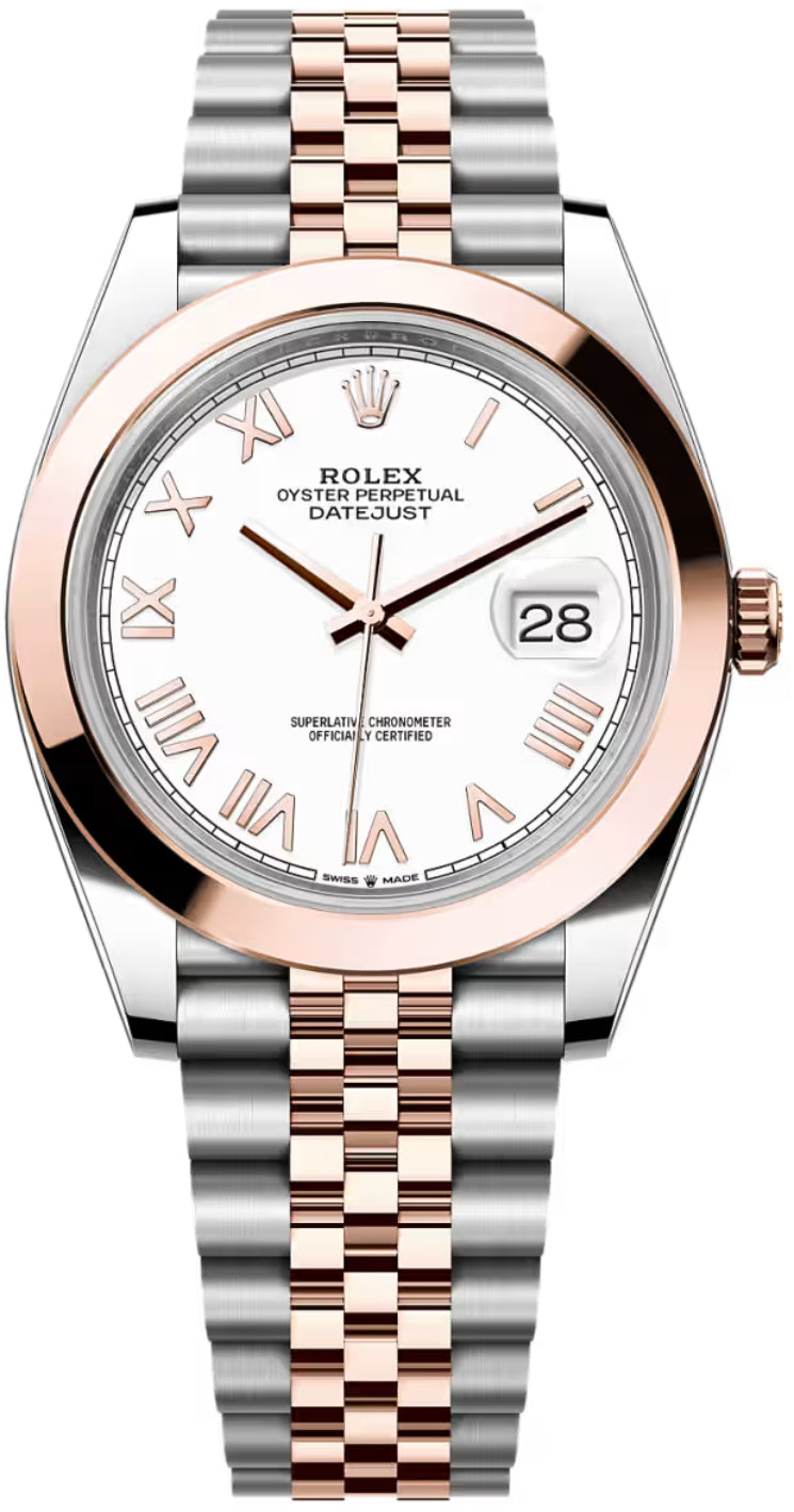 Rolex Datejust 126301 41 Oystersteel Everose Gold White Dial Jubilee Bracelet — 2026