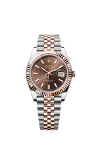 Rolex Datejust 41mm 126331 Stainless Steel Rose Gold Chocolate Dial Jubilee