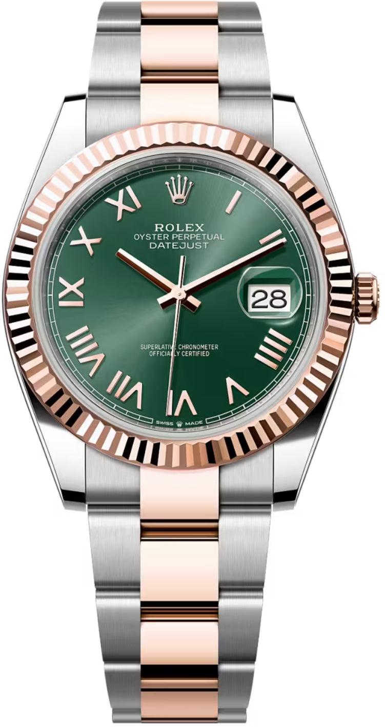 Rolex Datejust 126331 41 Oystersteel Everose Gold Mint Green Dial Oyster Bracelet — 2026