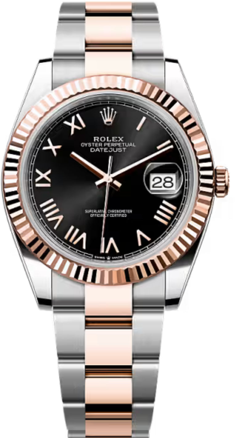 Rolex Datejust 126331 41 Oystersteel Everose Gold Bright Black Dial Oyster Bracelet — 2026 Main image