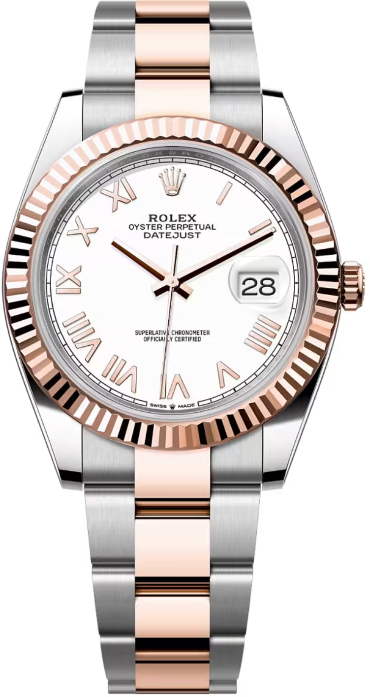 Rolex Datejust 126331 41 Oystersteel Everose Gold White Dial Oyster Bracelet — 2026