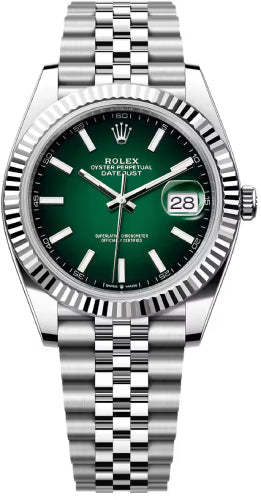 Rolex Datejust 126334 41mm Oystersteel And White Gold Green Ombré Dial Jubilee Bracelet — 2026