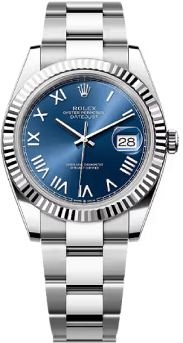Rolex Datejust 126334 41mm Oystersteel And White Gold Bright Blue Roman Dial — 2026