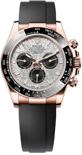 Rolex Cosmograph Daytona 126515LN 40mm Everose Gold Meteorite Black Dial Cerachrom Bezel Oysterflex Bracelet — 2025 Main image