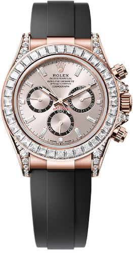 Rolex Cosmograph Daytona 126535TBR 40mm Everose Gold Diamond-Set Dial Oysterflex Bracelet Diamond-Set Bezel and Diamond-Set Lugs - 2024 Model Main image