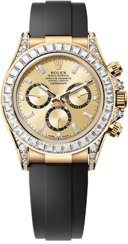 Rolex Cosmograph Daytona 126539TBR 40mm Yellow Gold Diamond-Set Dial Oysterflex Bracelet Diamond-Set Bezel and Diamond-Set Lugs - 2024 Model