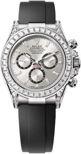 Rolex Cosmograph Daytona 126539TBR 40mm White Gold Diamond-Set Dial Oysterflex Bracelet Diamond-Set Bezel and Diamond-Set Lugs - 2024 Model