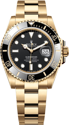Rolex Submariner 126618LN Date 41mm Yellow Gold Black Dial
