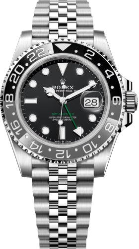 Rolex GMT-Master II 126710GRNR 40mm Black Dial Cerachrom Bezel Jubilee Bracelet - 2024 Model