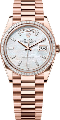 Rolex Day-Date 128395TBR 36 36mm White MOP Diamond-Set Dial Diamond-Set Bezel President Bracelet - 2024 Model Main image
