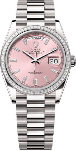 Rolex Day-Date 128399TBR 36 36mm Pink Diamond-Set Dial Diamond-Set Bezel President Bracelet - 2024 Model Main image