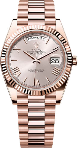 Rolex Day-Date 228235 40 40mm Slate Sundust Roman Dial Fluted Bezel President Bracelet - 2024 Model Main image