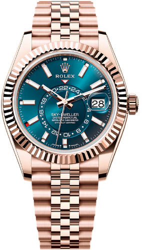 Rolex Sky-Dweller 336935 42mm Blue-Green Dial Fluted Bezel Jubilee Bracelet - 2024 Model