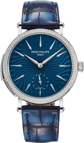 Patek Philippe Grand Complications 7040/250G-001 White Gold Blue Dial 36mm Diamond Bezel