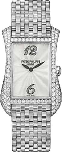 Patek Philippe Gondolo 4972/1G-001 Serata Quartz White Gold Diamond Bezel Mother of Pearl Dial