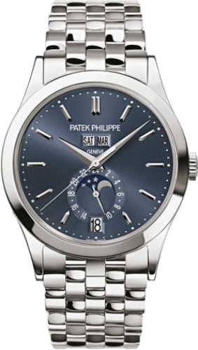 Patek Philippe Annual Calendar 5396/1G-001 Complications Day-Date Moon Phases White Gold Blue Dial Main image