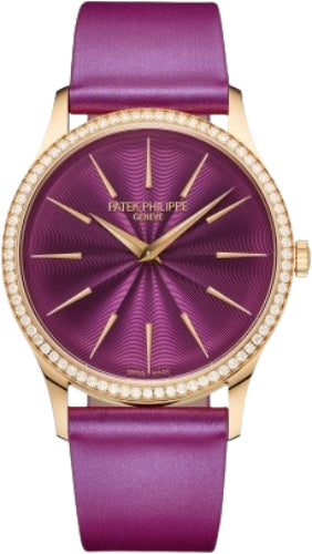 Patek Philippe Calatrava 4997/200R-001 Ladies Joaillerie Rose Gold Purple Dial