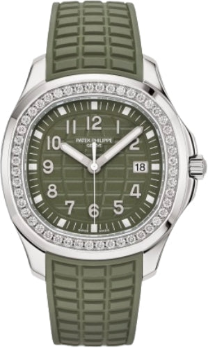 Patek Philippe Aquanaut 5267/200A-011 Luce Stainless Steel Green Dial Diamond Bezel