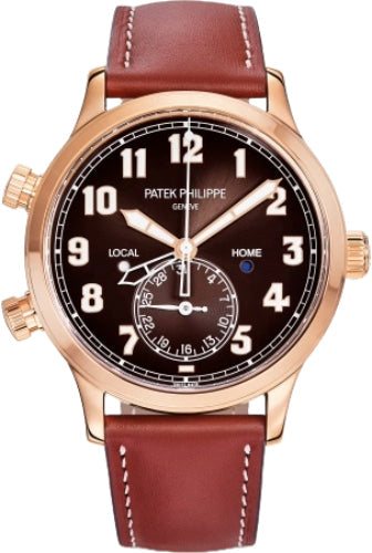 Patek Philippe Calatrava 7234R-001 Complications Pilot Travel Time Rose Gold Brown Dial