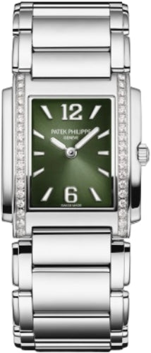 Patek Philippe Twenty-4 4910/1200A-011 Twenty~4 Ladies Stainless Steel Olive Green Dial