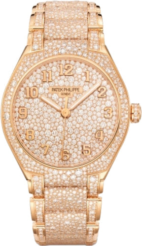 Patek Philippe Twenty-4 7300/1450R-001 Twenty~4 Automatic Rose Gold Diamond Paved Dial & Bracelet