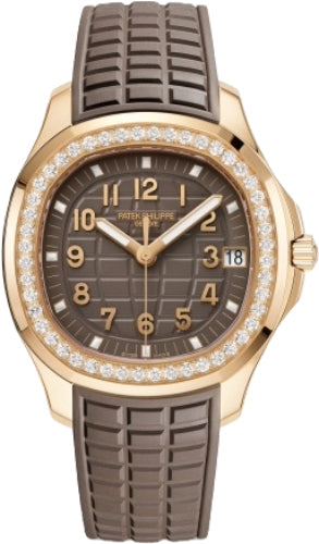 Patek Philippe Aquanaut 5268/200R-010 Luce Rose Gold Taupe Grey-Brown Dial Diamond Bezel Main image