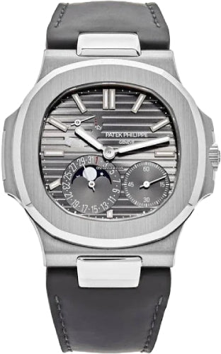 Patek Philippe Nautilus 5712G-001 Moon Phases White Gold Slate Gray Dial Main image