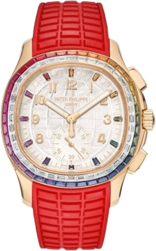 Patek Philippe Aquanaut 7968/300R-001 Luce Rainbow Chronograph Rose Gold Diamond/Gems Mother of Pearl Sapphire