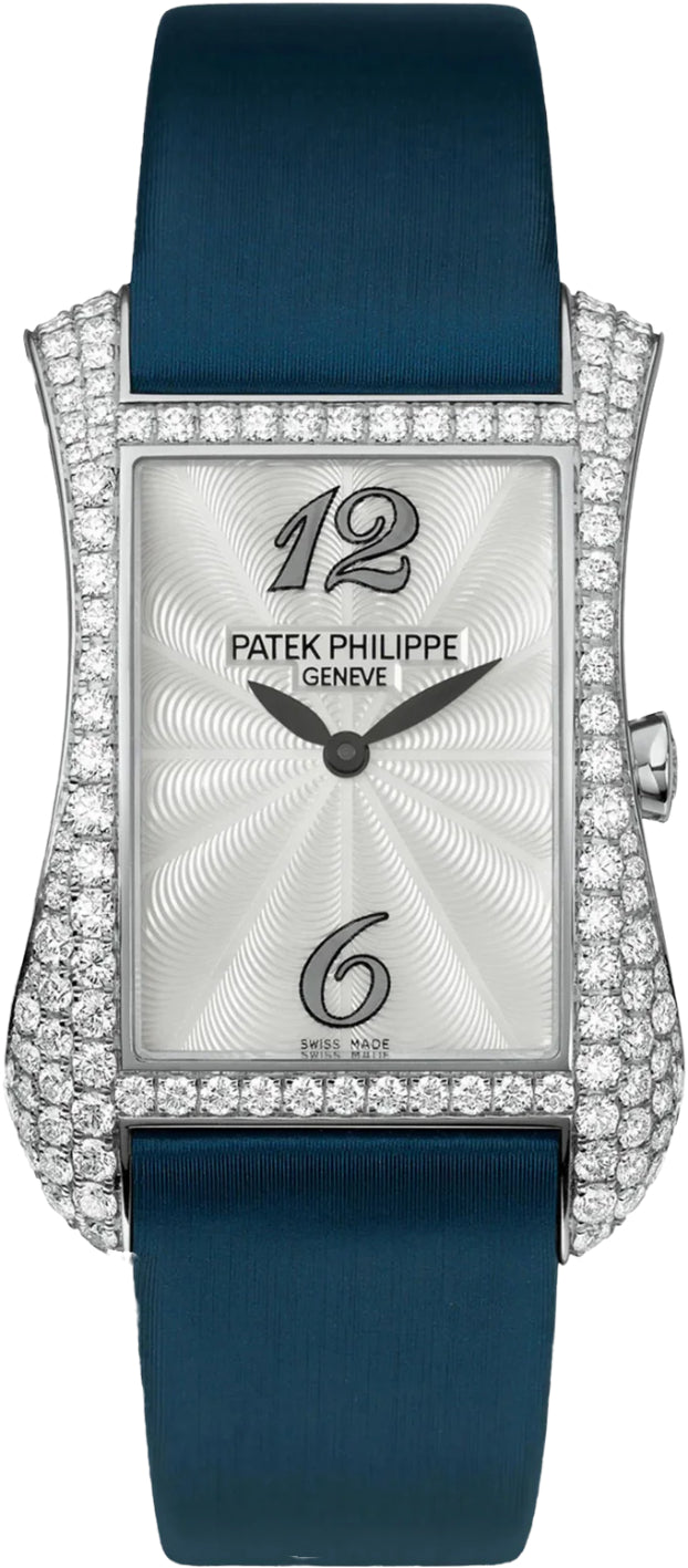 Patek Philippe Gondolo 4972G-001 40mm Serata Guilloched White Gold White Mother of Pearl Arabic Dial