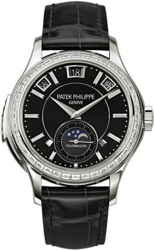 Patek Philippe Grand Complications 5307P-001 Annual Calendar Day-Date Moon Phase 41mm Black Index Platinum Leather Manual