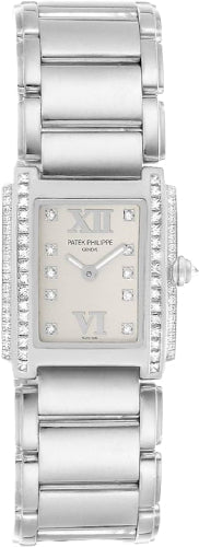 Patek Philippe Twenty-4 4908/200G-011 Twenty~4 Ladies White Gold Diamond Set