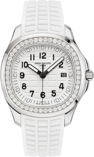 Patek Philippe Aquanaut 5267/200A-010 Ladies Luce Stainless Steel White Dial Diamond Bezel