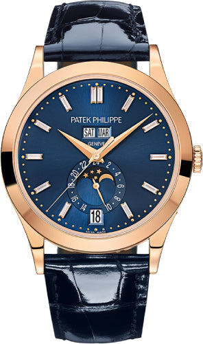 Patek Philippe Complications 5396R-015 38.5mm Rose Gold Blue Baguette Diamond Dial