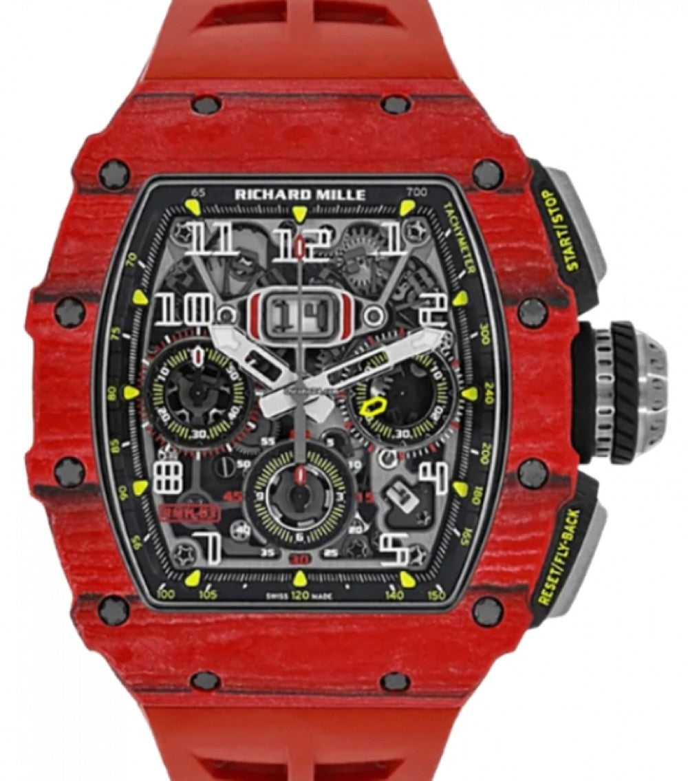 Richard Mille Automatic Flyback Chronograph Red Quartz FQ TPT Carbon RM 11-03 Main image