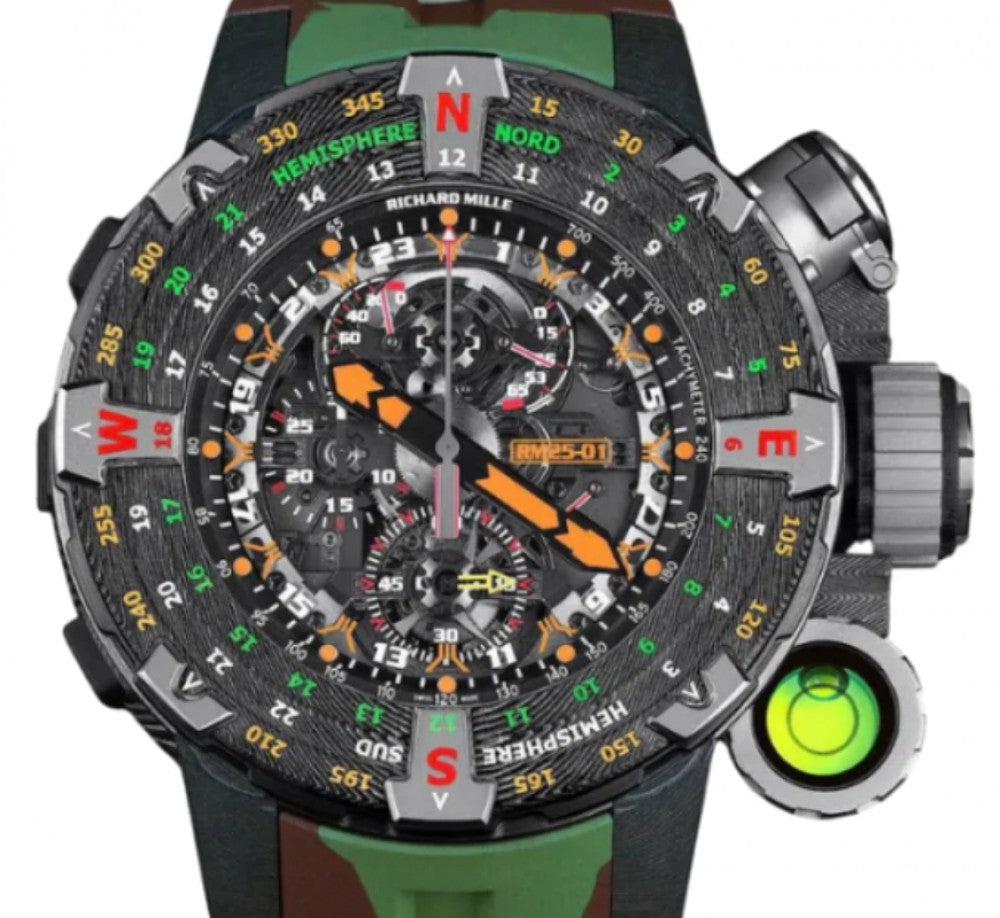 Richard Mille RM 25-01 Manual Winding Tourbillon Chronograph Adventure "Sylvester Stallone" Carbon TPT
