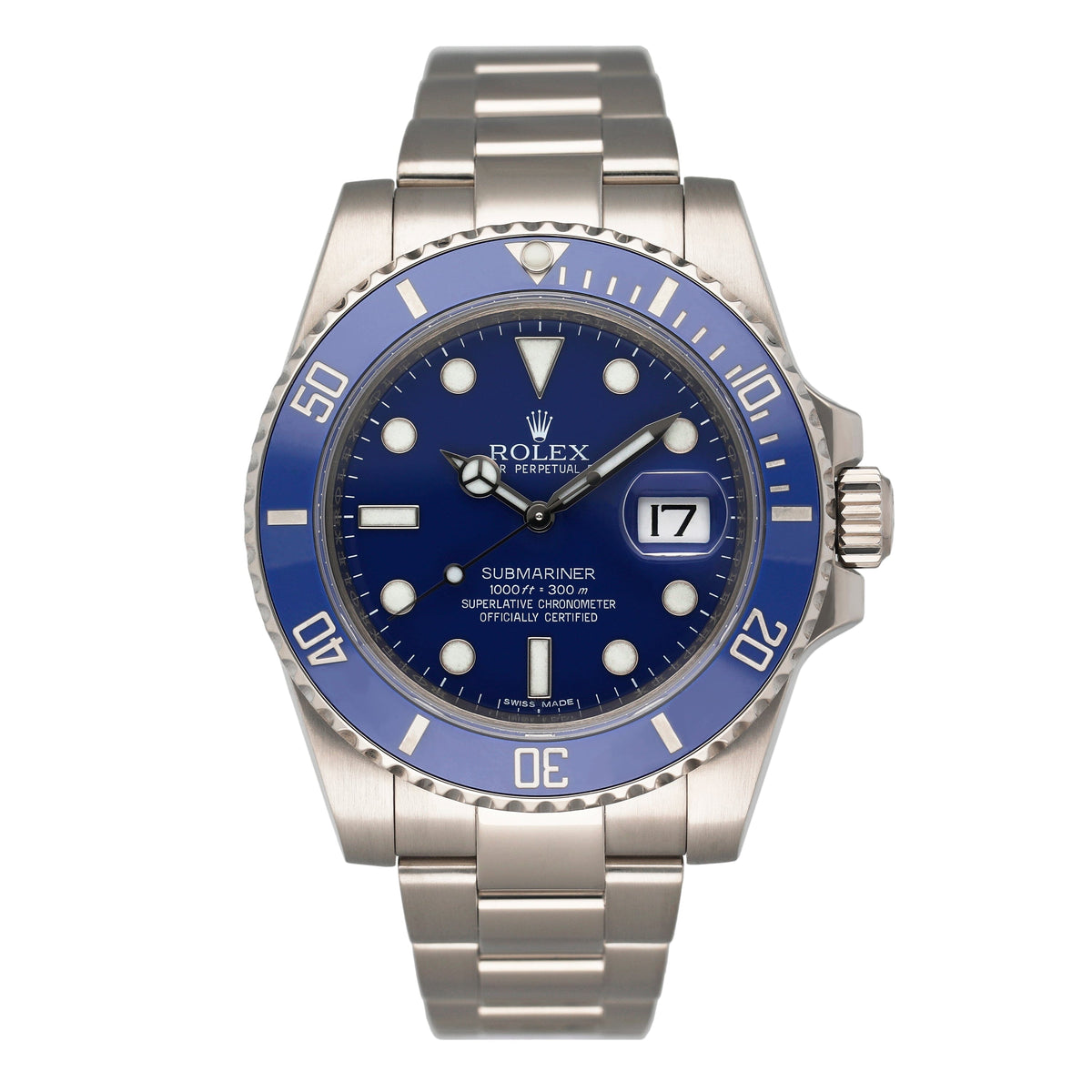 Rolex Submariner Date 116619LB Smurf — representative reference image