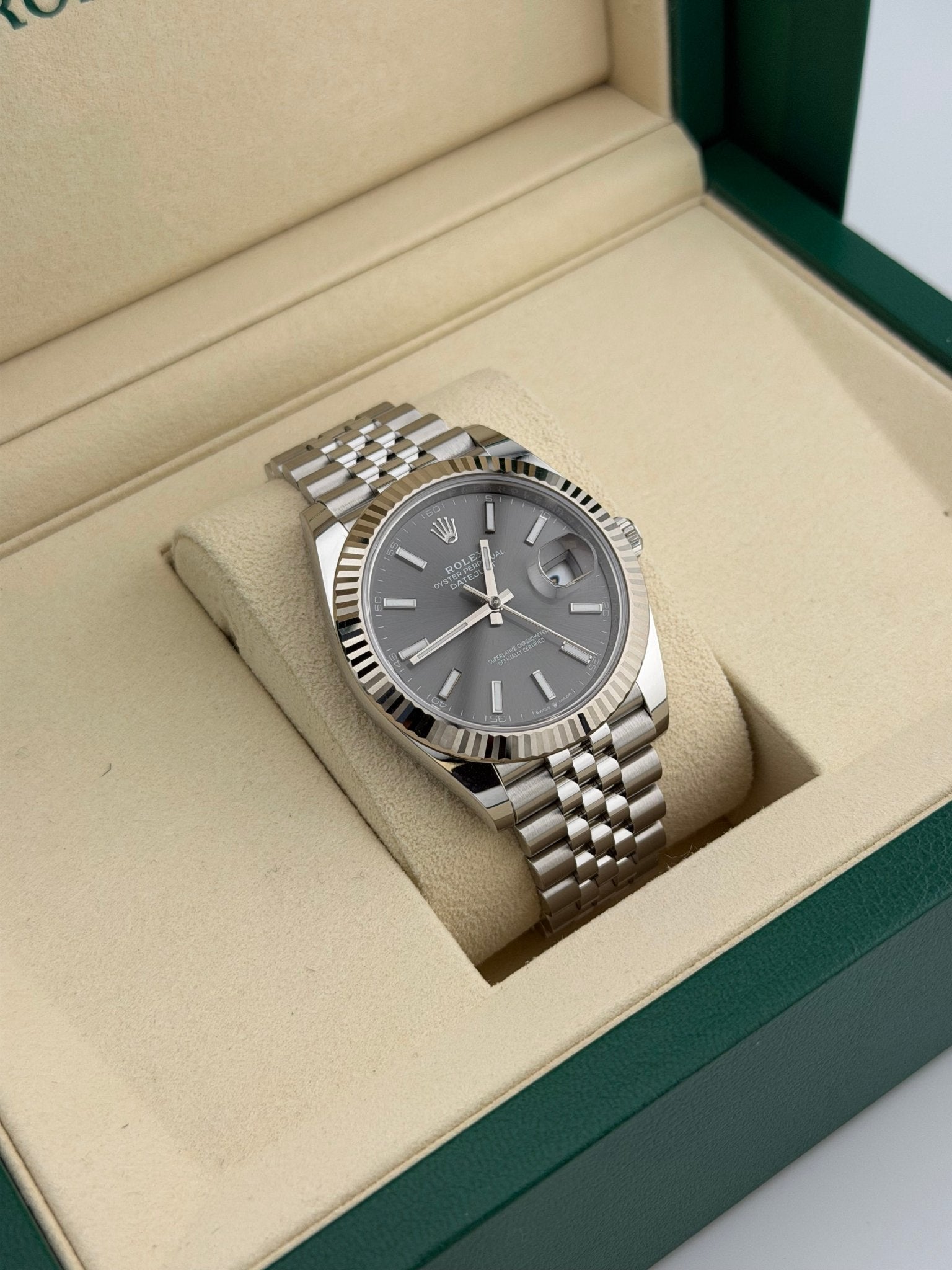 Rolex Datejust 126334 Jubilee Stainless Steel Rhodium Dial