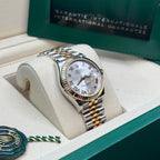 Rolex Datejust 278273 Silver Roman Diamond Fluted Jubilee Bracelet - ORATIME CO