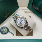 Rolex Datejust 278273 Silver Roman Diamond Fluted Jubilee Bracelet - ORATIME CO