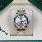 Rolex Datejust 278273 Silver Roman Diamond Fluted Jubilee Bracelet - ORATIME CO