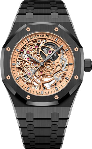 Audemars Piguet Royal Oak 15416CE.OO.1225CE.02 41mm Double Balance Wheel Openworked Ceramic Pink Gold-Toned Dial Main image