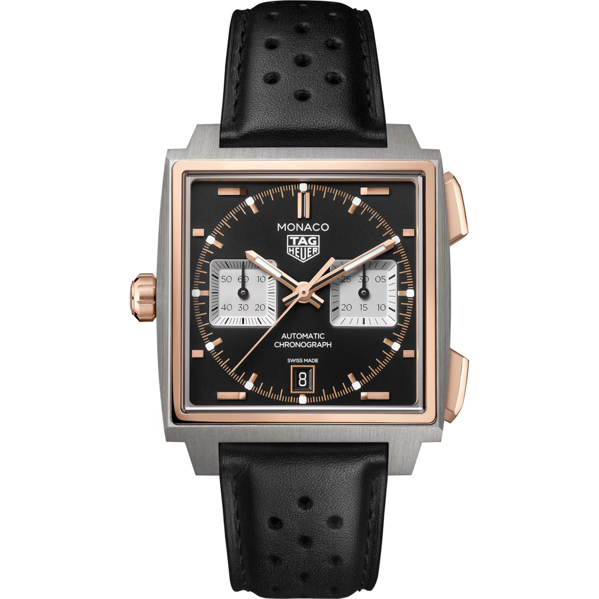 TAG Heuer Monaco Chronograph CDW2150.FC8360 Automatic, 39 mm, Titanium & 18K 5N rose gold