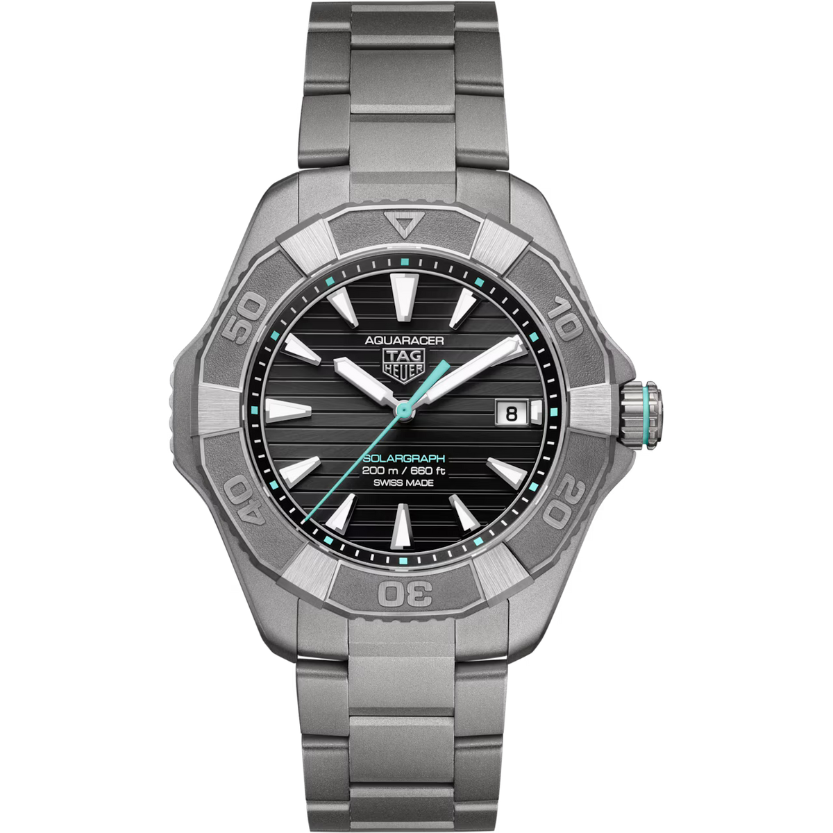 TAG Heuer Aquaracer Professional 200 Solargraph WBP1184.BF0008 Solar Quartz, 40 mm, Titanium