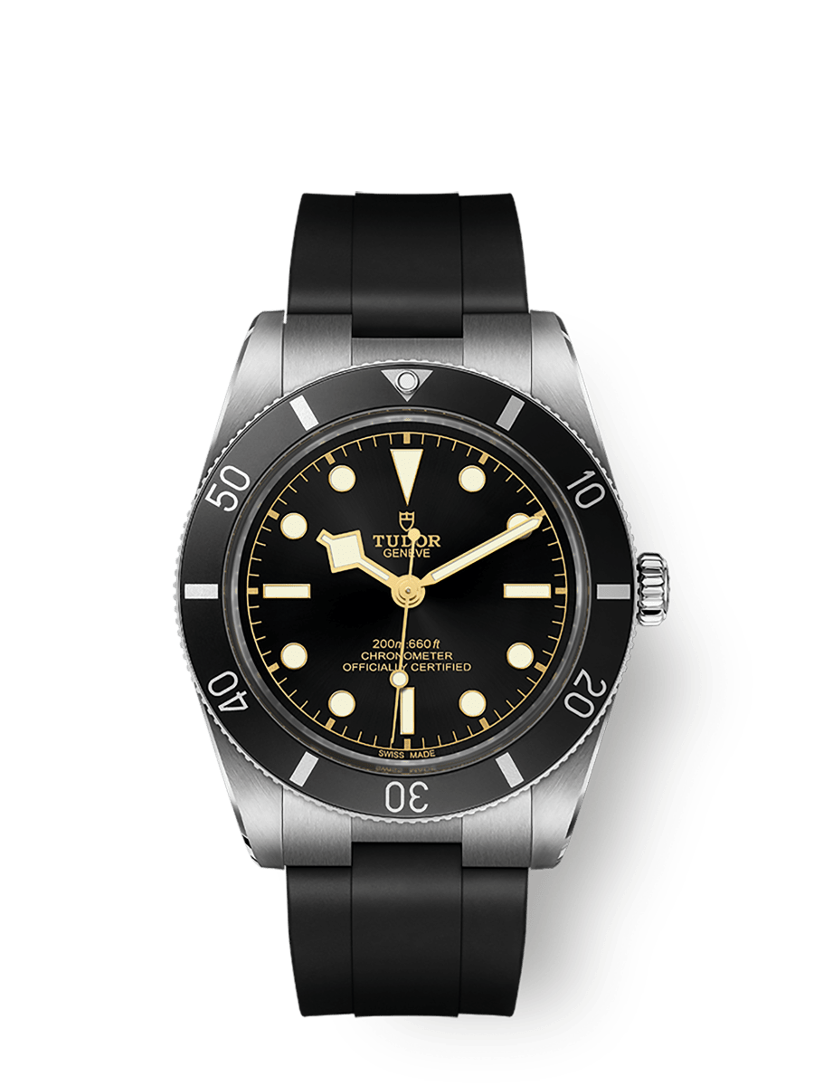Tudor Black Bay 54 M79000N-0002 37mm steel case, Black rubber strap