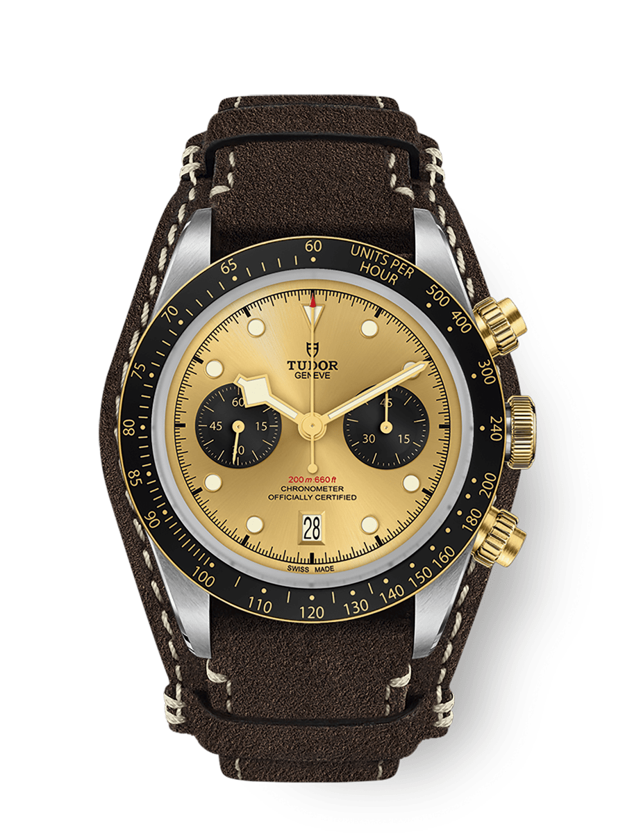 Tudor Black Bay Chrono S&G M79363N-0008 41mm steel case, Brown leather strap