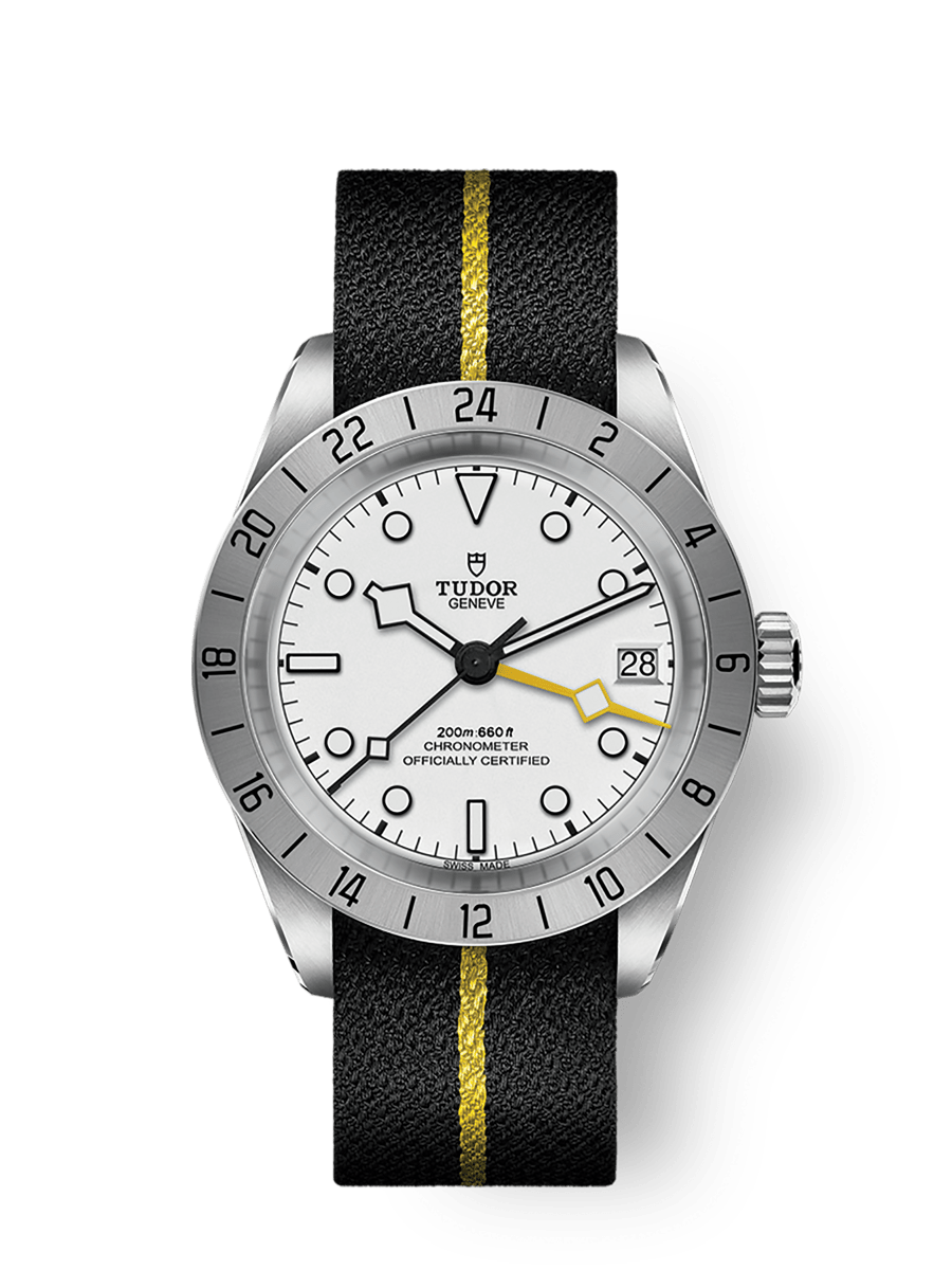 Tudor Black Bay Pro M79470-0005 39mm steel case, Black fabric strap with yellow band Main image